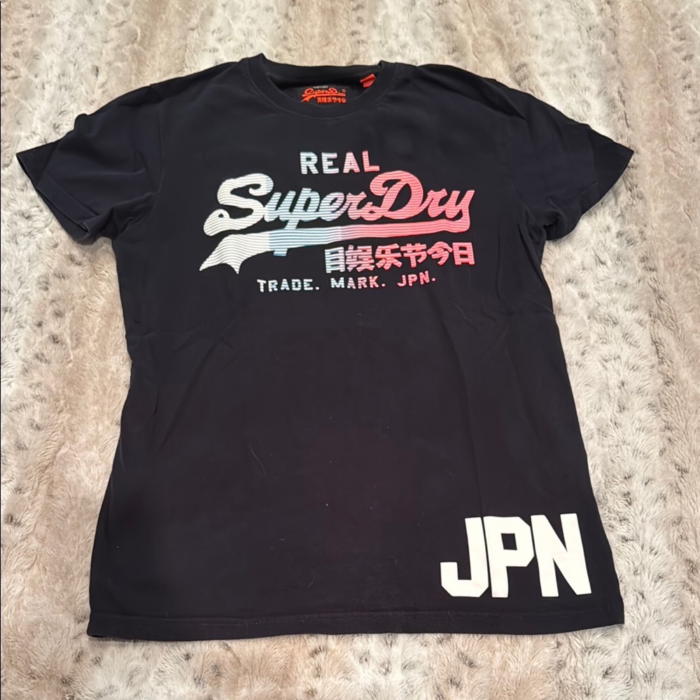 Superdry Colorful Gradient Black Tee JPN MENS shirt